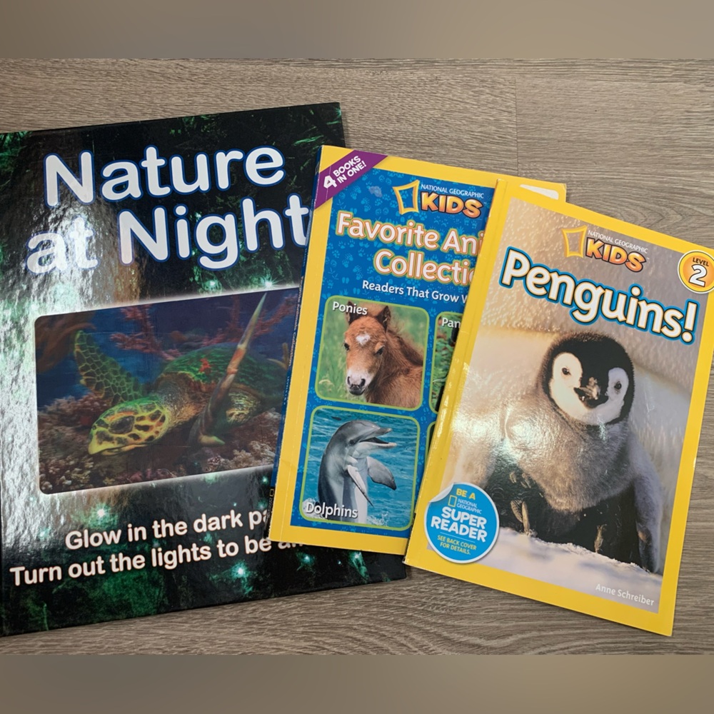 Children’s book bundle. Kids books nature & national geographic. 3 animal books